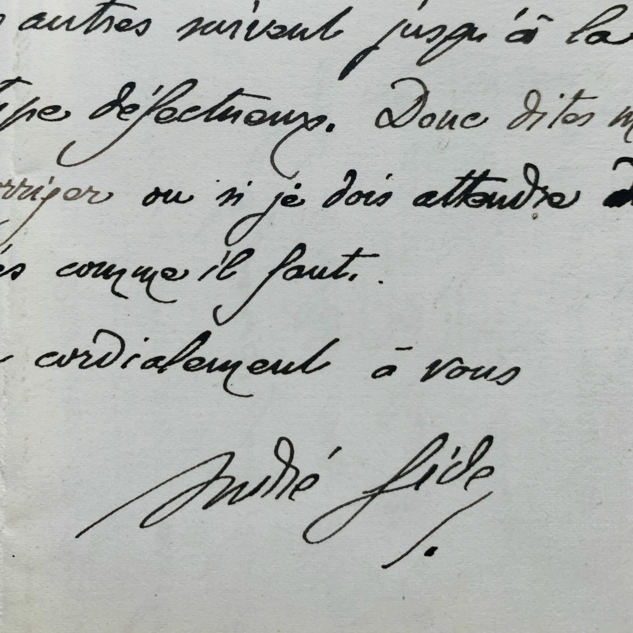 Gide points out to Vallette a typographical error that occurred in the printing of his work