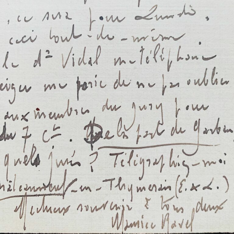 Maurice Ravel peine à établir le manuscrit de la réduction de la Valse pour deux pianos
