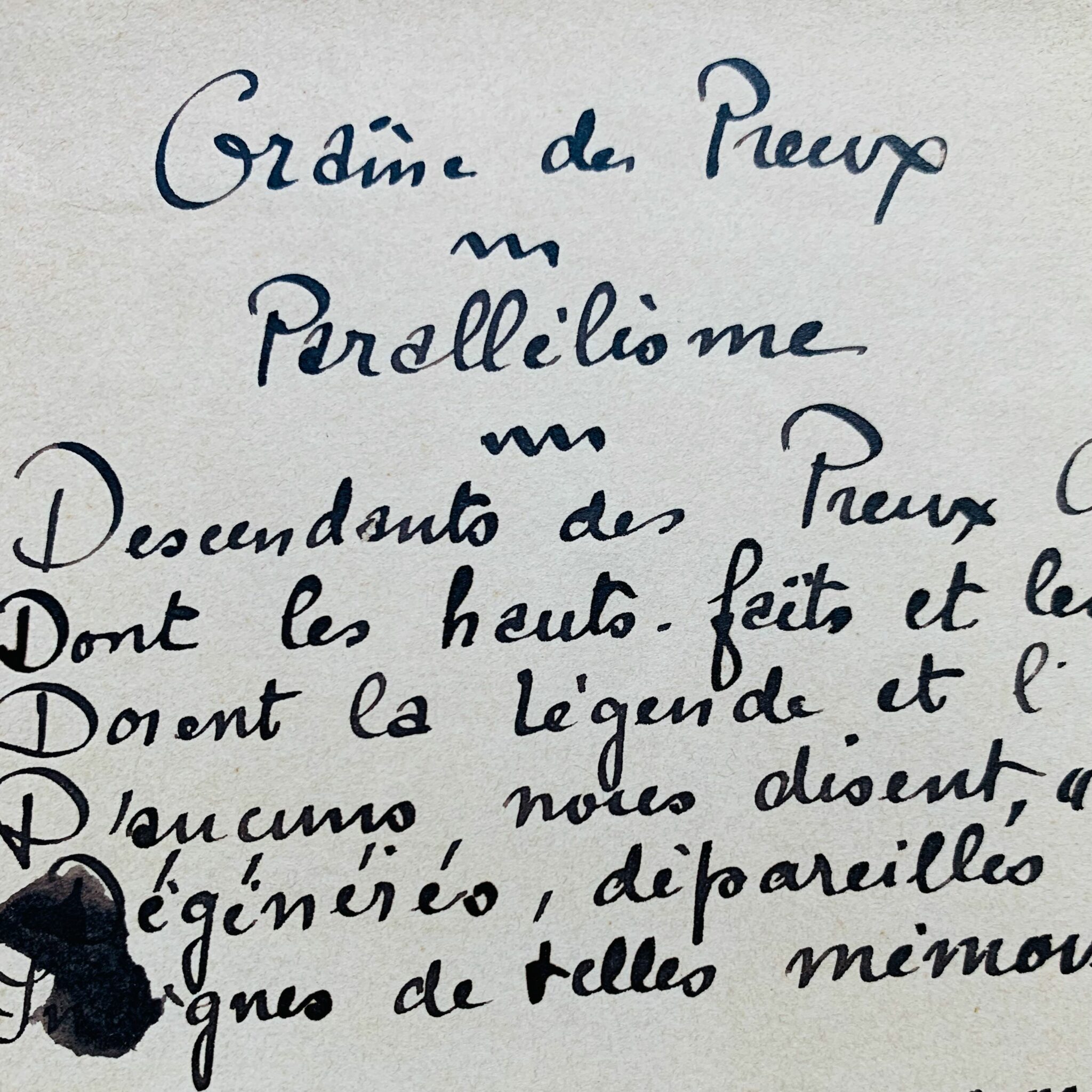 Manuscript of two poems by Jehan-Rictus