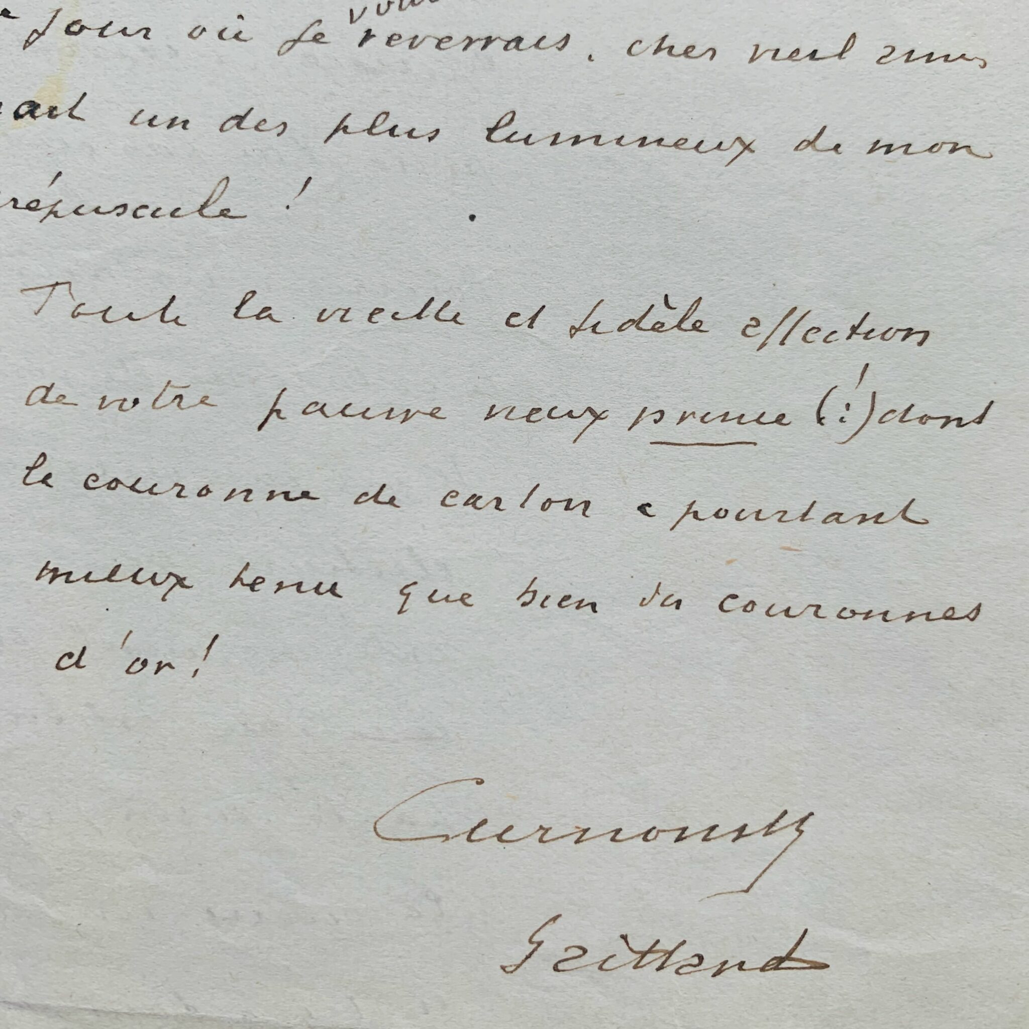 Curnonsky, déprimé, retrouve le goût dans la lecture de la correspondance Flaubert-Maupassant