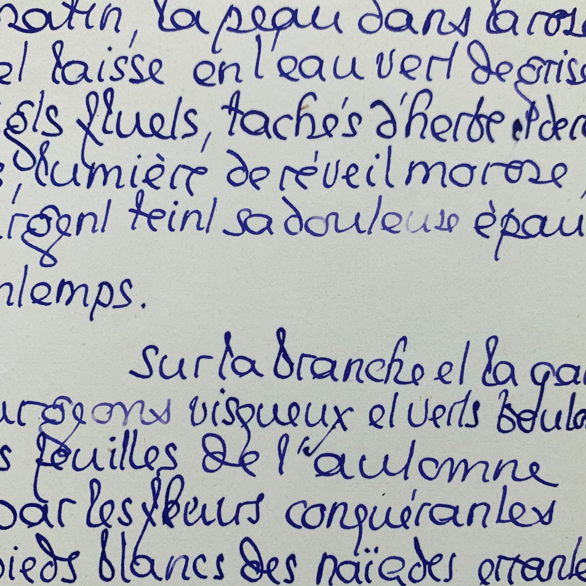 Draft of a poem by Pierre Louÿs