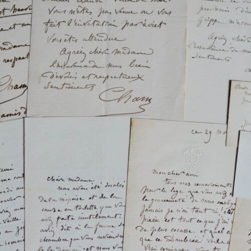 10 lettres et cartes de Cham