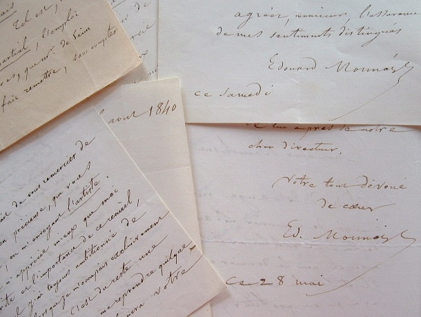 12 lettres du vaudevilliste Edouard Monnais.