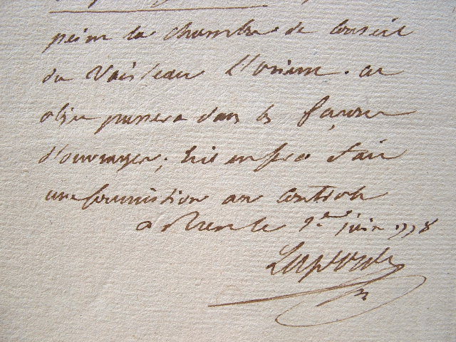 Arnaud de Laporte fait aménager le vaisseau l'Orient.