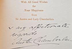 Les voeux d'Austen Chamberlain.