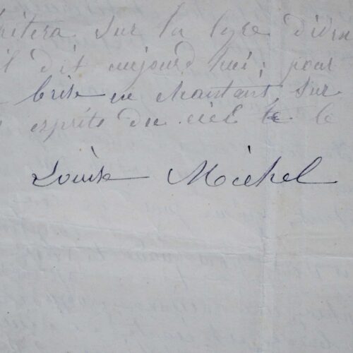 Poème autographe de Louise Michel
