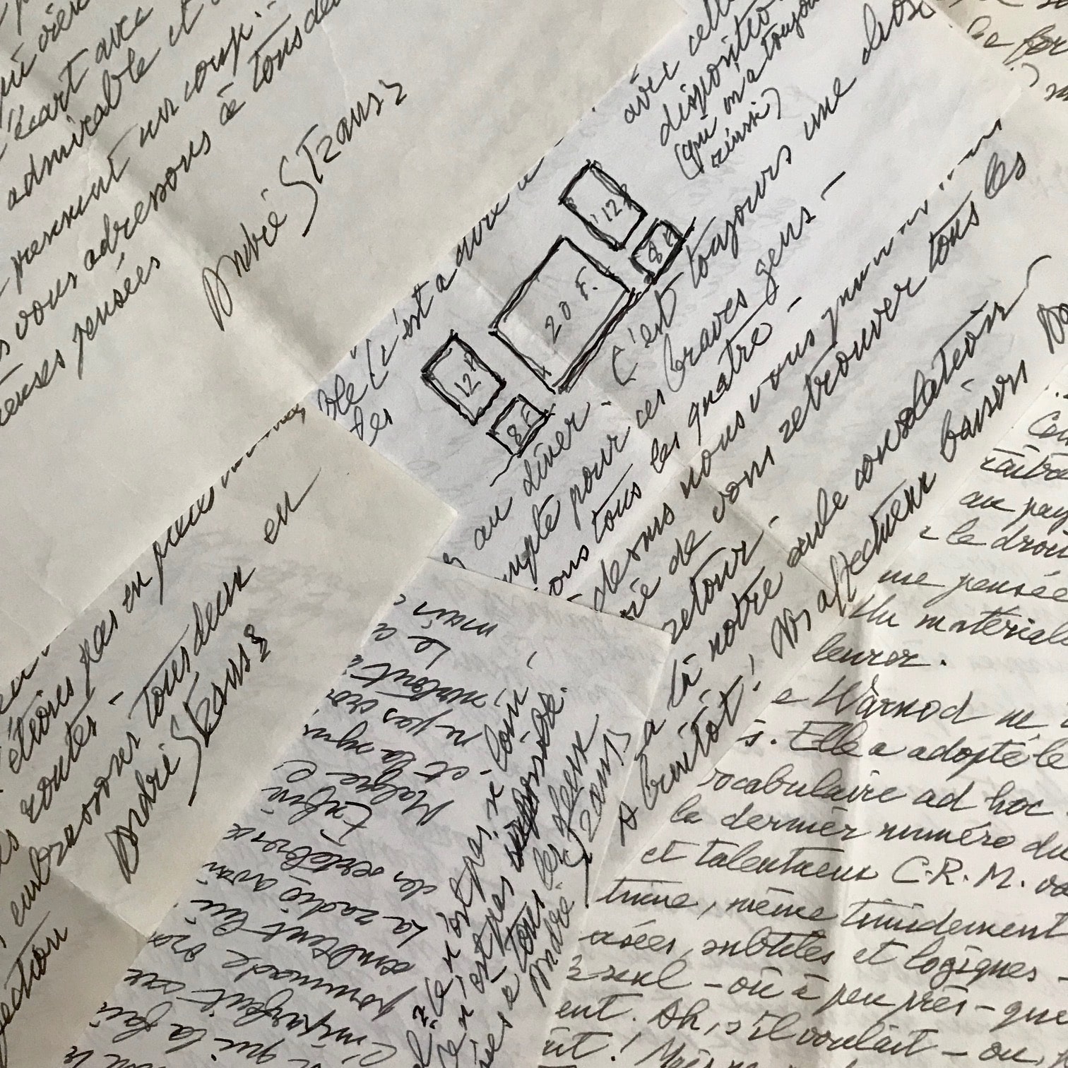 Belle correspondance du peintre André Strauss