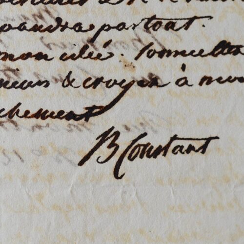 Benjamin Constant se bat contre la censure