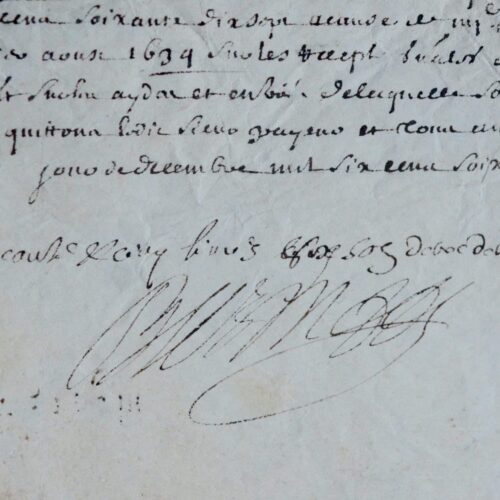 Quittance apostillée de Claude Bazin de Bezons