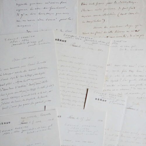 Correspondance de huit lettres d'Edouard Charton