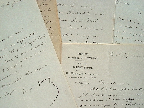 Correspondance d'Eugène Yung à Abraham Dreyfus et Ch. Bigot.