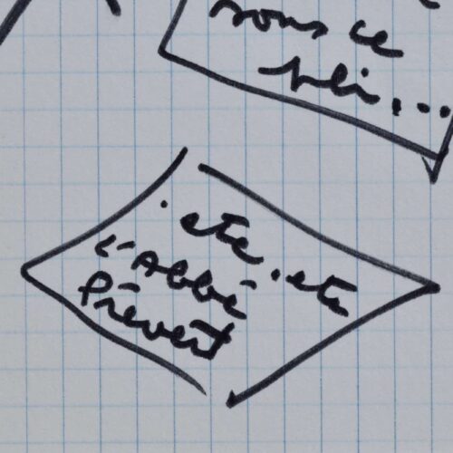 Dessin de Jacques Prévert à Trauner