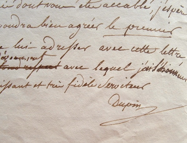 Dupin aîné défenseur de l'Eglise gallicane auprès de Louis-Philippe.