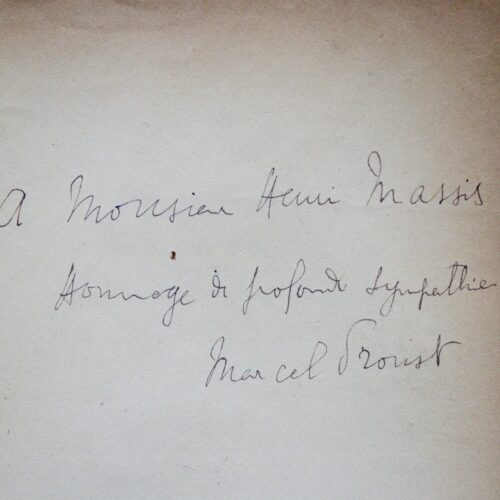 Envoi de Marcel Proust à Henri Massis
