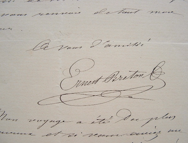 Ernest Breton heureux de son voyage.