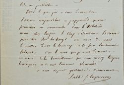 Félix Coquereau recommande son cousin.