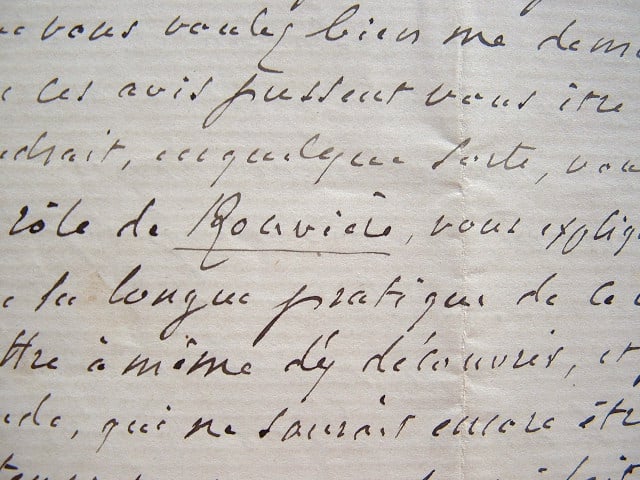 Les conseils de Régnier pour le rôle de Rouvière.