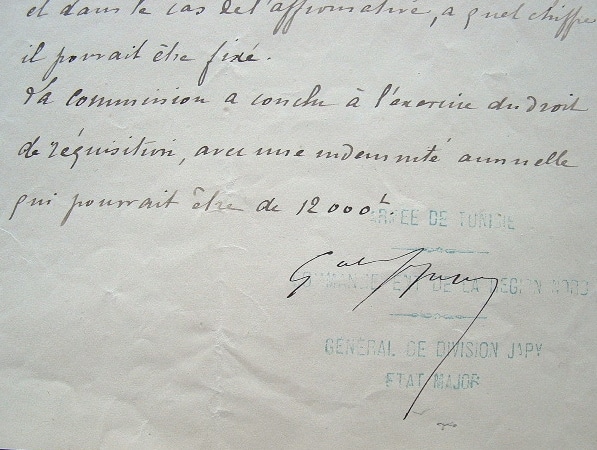 Réquisition du palais Khérédine, à Tunis.