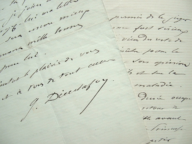 Georges Dieulafoy surveille la maladie de Gustave Popelin.