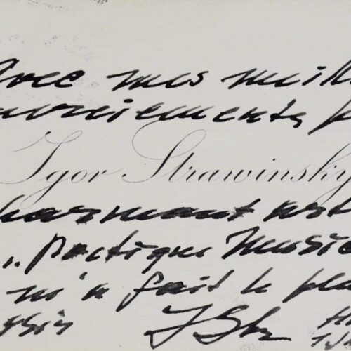 Igor Stravinsky et « Pratique musicale »
