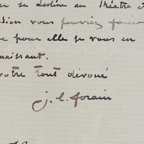 Jean-Louis Forain recommande une élève