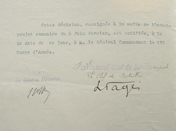 Joffre approuve l'installation d'une infirmerie à Constantine.