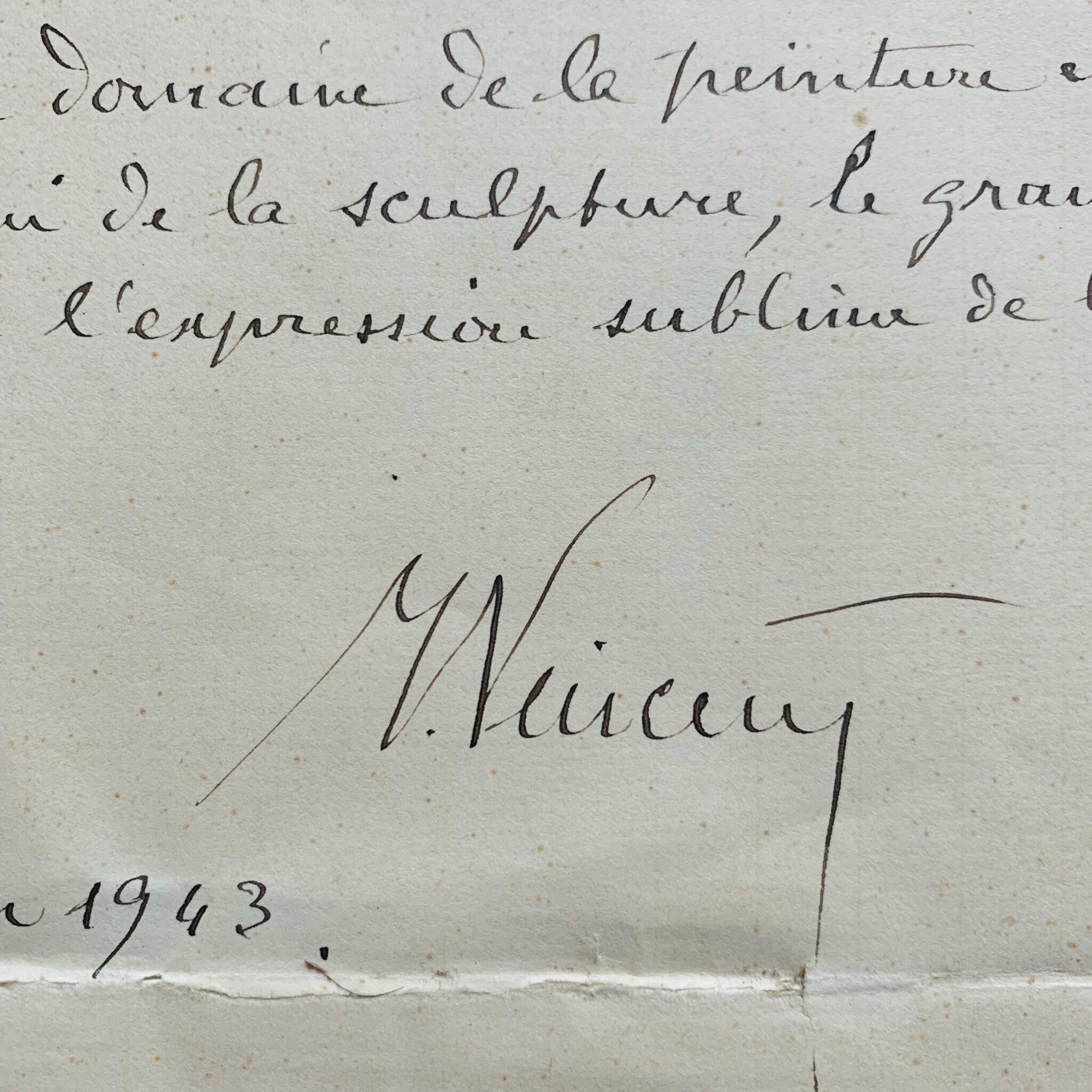 La devise du professeur Hyacinthe Vincent sur l'art