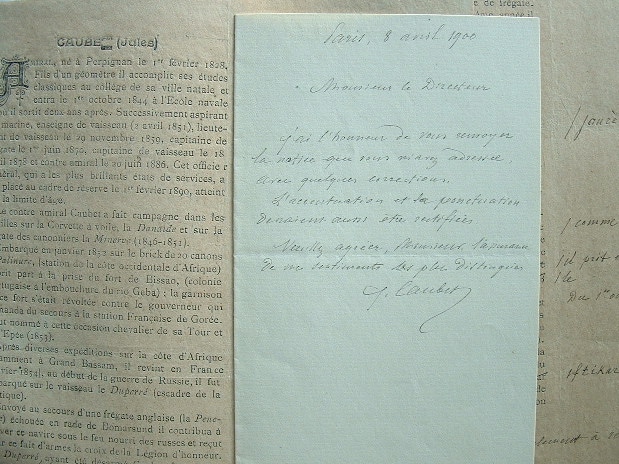 L'amiral Caubet retrace son itinéraire.