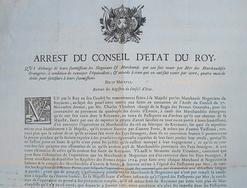 Le Conseil du roi statue sur le négoce maritime.