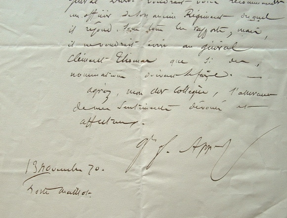 Le général Appert sous le siège de Paris.