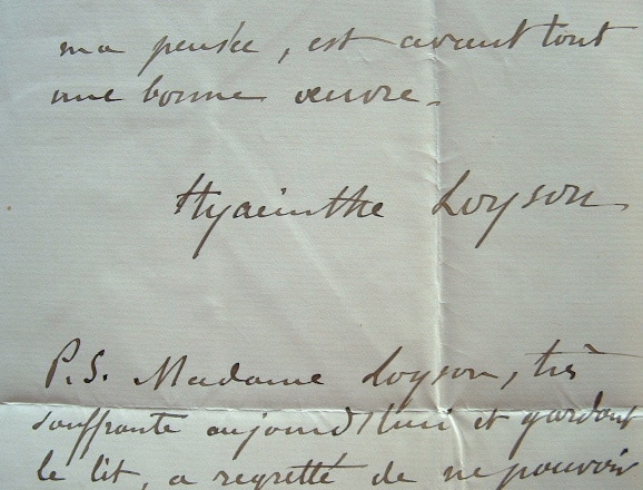 Le père Hyacinthe Loyson prépare une conférence à Alger.