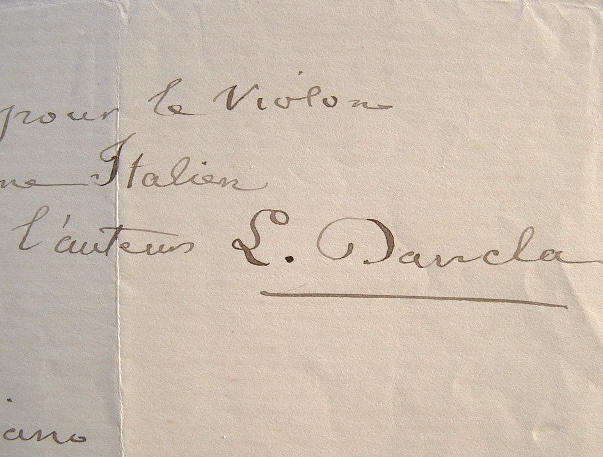 Le violoniste Léopold Dancla exécute une de ses oeuvres.