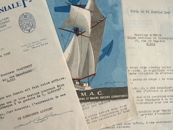 Léon Haffner fournit des illustrations à la Marine.