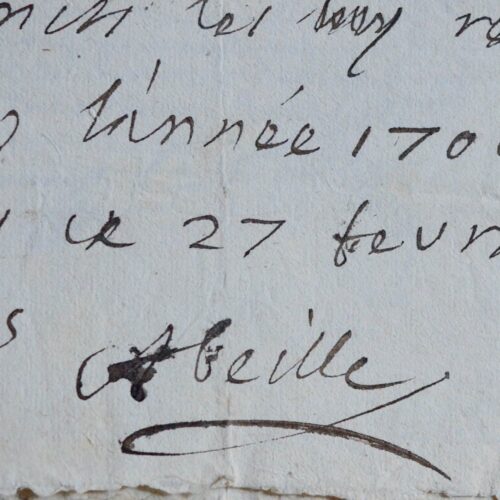 Les dettes de l'académicien Gaspard Abeille