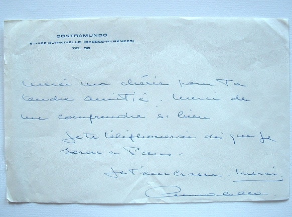Lettre amicale d'Annabella.