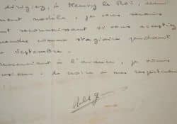 Lettre de jeunesse d'Alain Robbe-Grillet.