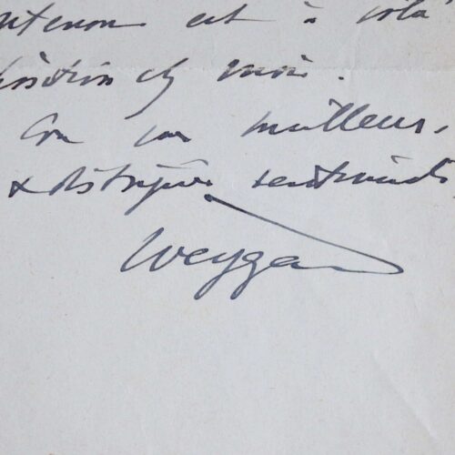 Lettre du général Weygand de 1942