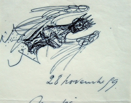 Lettre illustrée d'Yvette Alde.