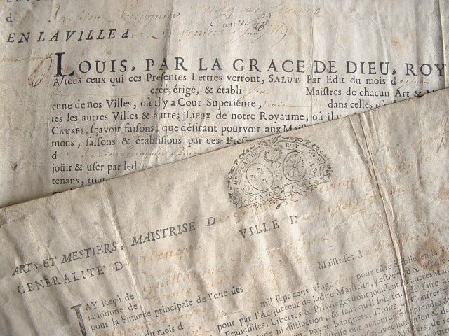Lettres de maîtrise de barbier perruquier.