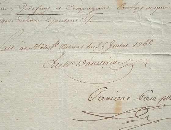 Le chevalier d'Ancteville, commandant à Saint-Domingue.