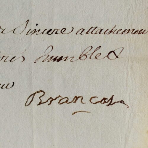 Intéressante lettre du maréchal Louis de Brancas