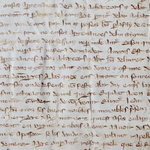 Parchemin daté de 1297, en français