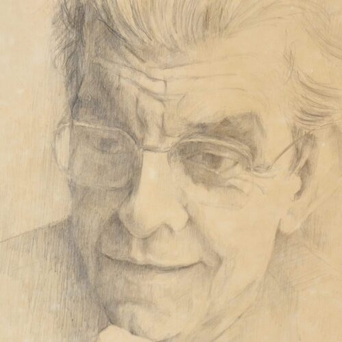 Portrait de Jacques Lacan à la mine de plomb