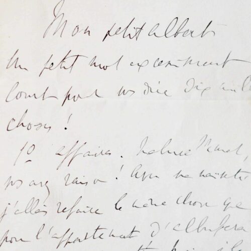 Proust annonce Du Coté de chez Swann à Albert Nahmias