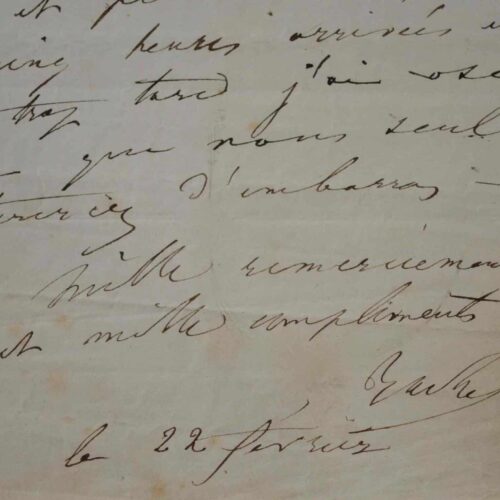 Rachel demande une faveur à l'inspecteur général du Théâtre Français.