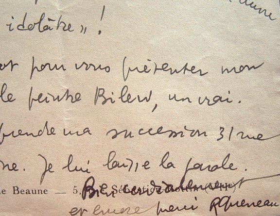 Raymond Queneau présente le peintre Bilew.