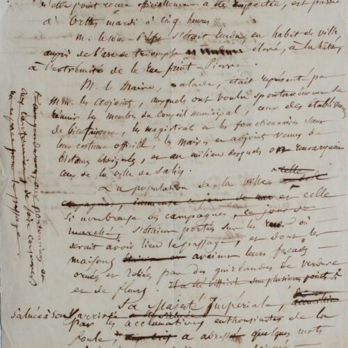 Relation du passage de l'impératrice Eugénie à Orthez, en Béarn