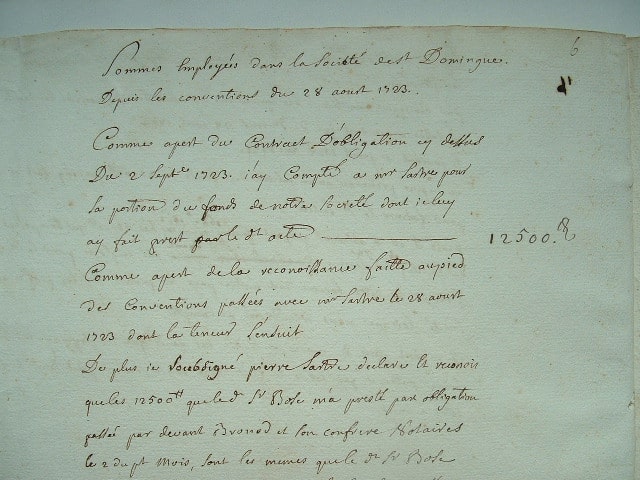 Saint-Domingue. Association commerciale.