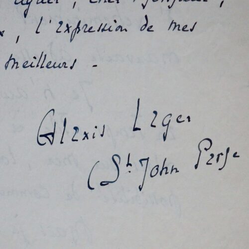 Saint-John Perse, en mer, n'a pu rendre hommage à Claudel
