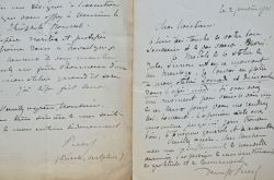 Trois lettres du sculpteur Denys Puech sur ses commandes de sculptures.